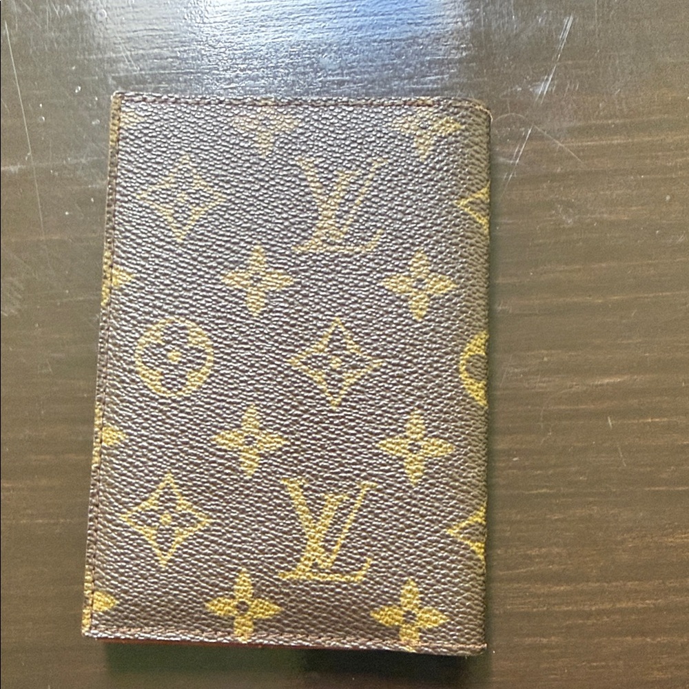 Louis Vuitton Monogram Passport Holder in Brown and Burgundy - Picture 4 of 4